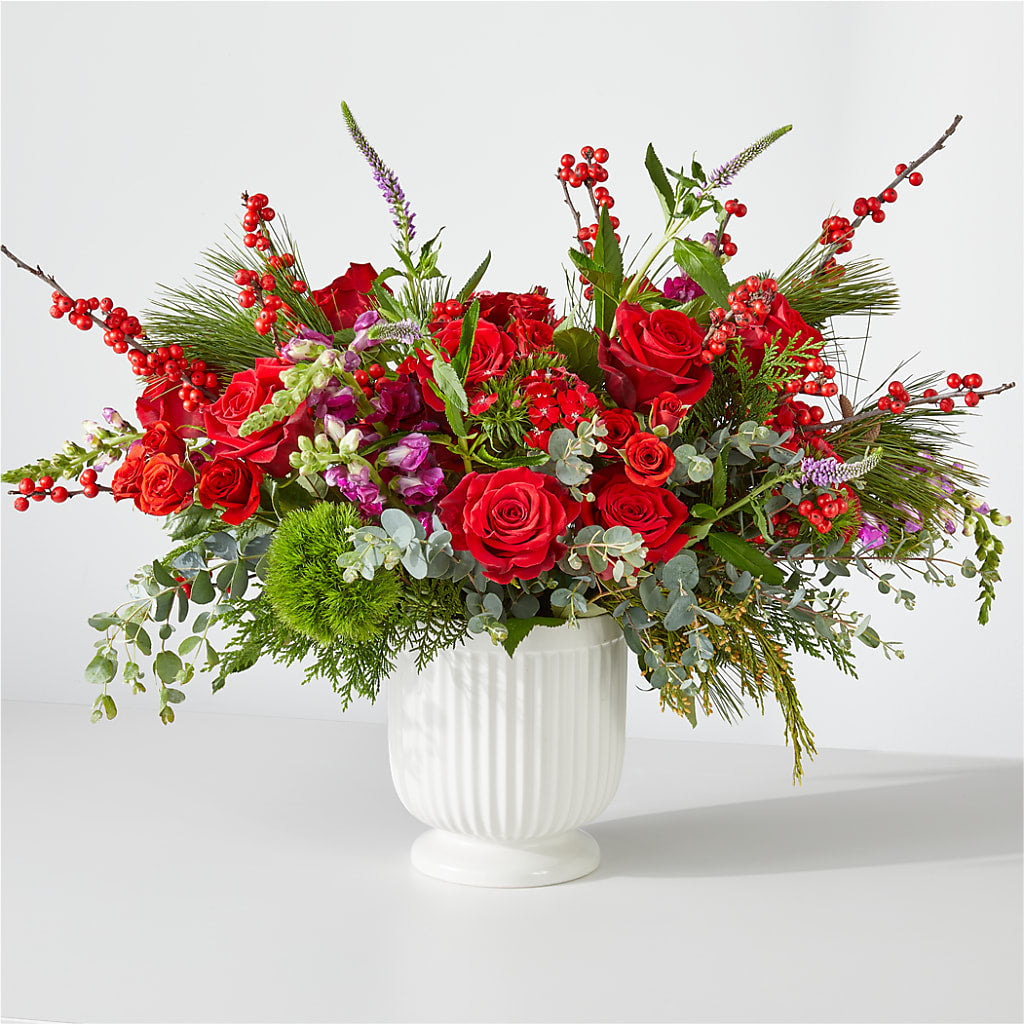 Big Red Bow Bouquet – Eventos Galindo, Chicago IL