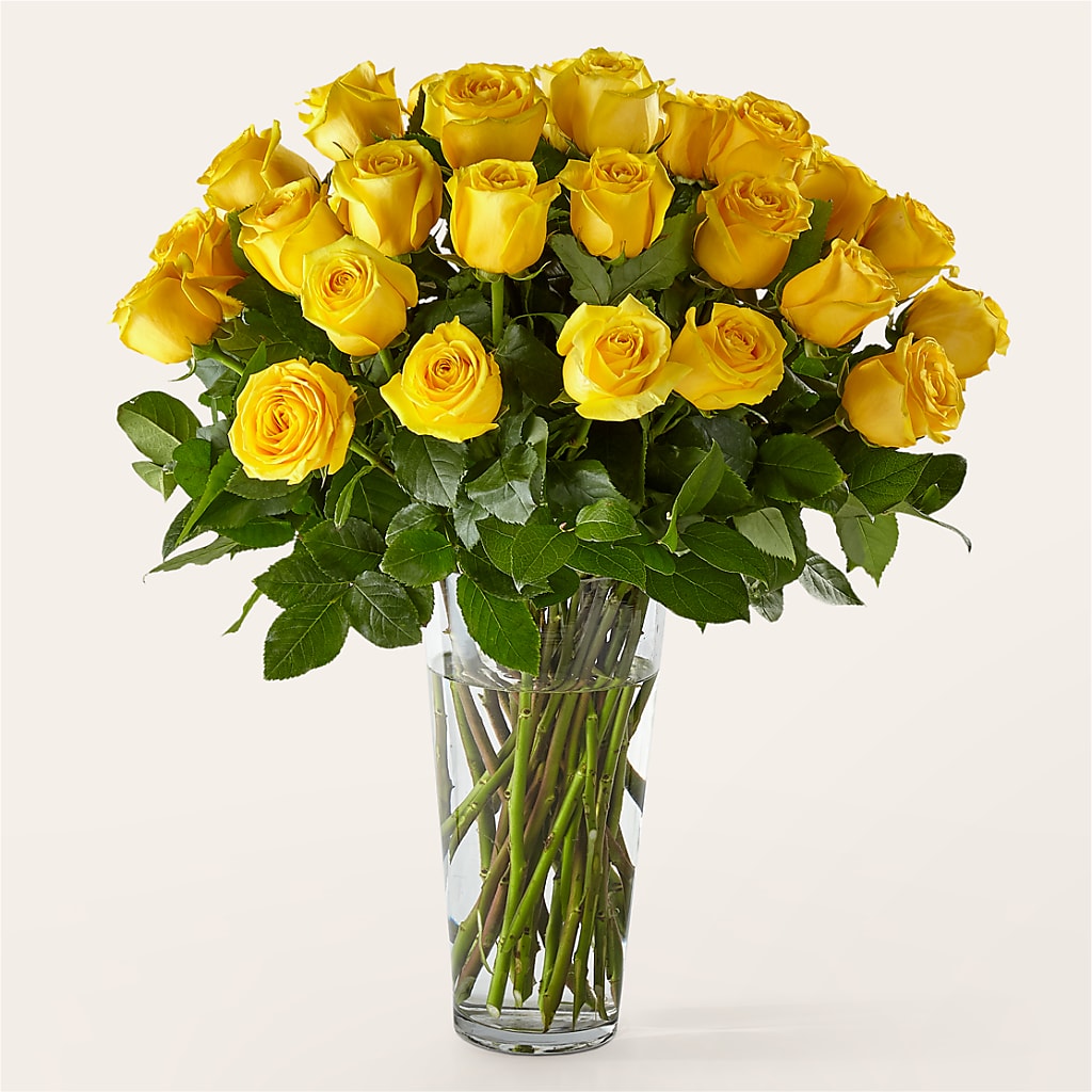 Long Stem Yellow Rose Bouquet – Eventos Galindo, Chicago IL