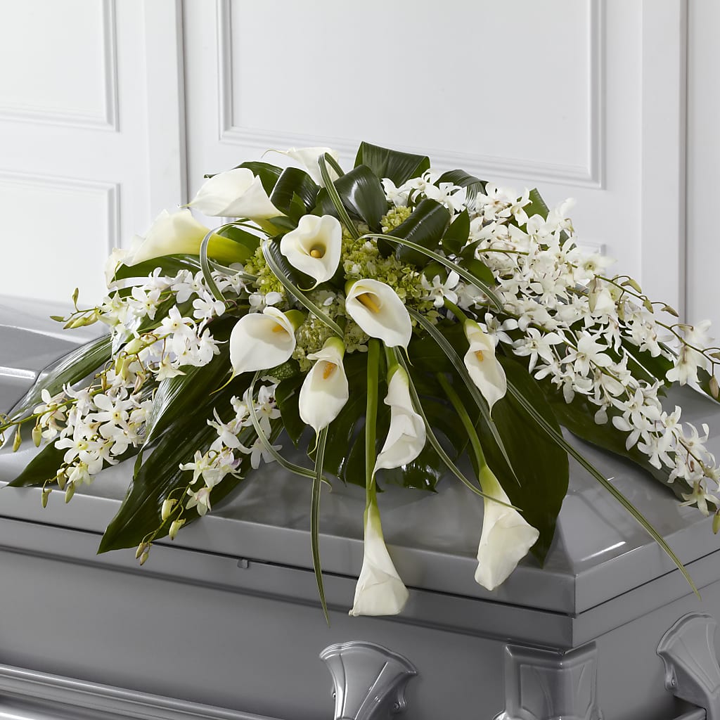 Angel Wings Casket Spray – Eventos Galindo, Chicago IL