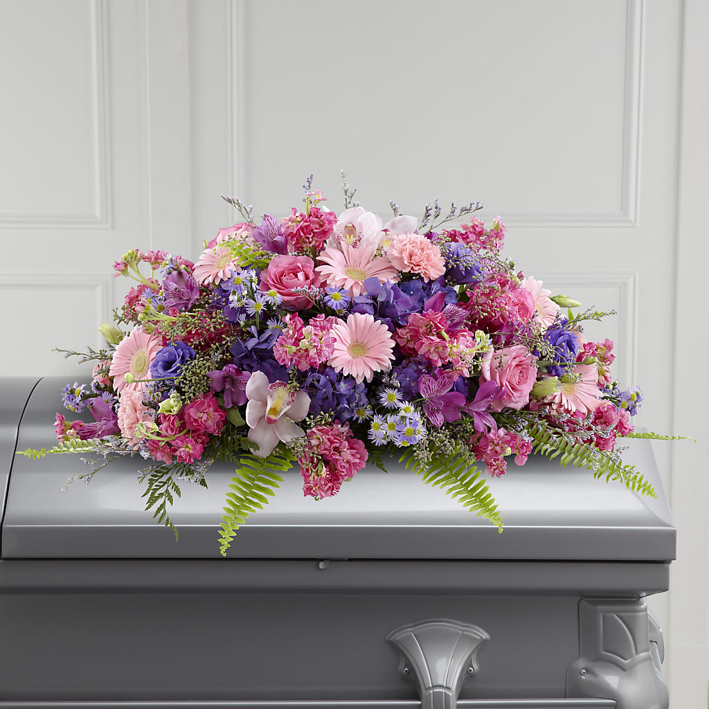 Glorious Garden Casket Spray – Eventos Galindo, Chicago IL
