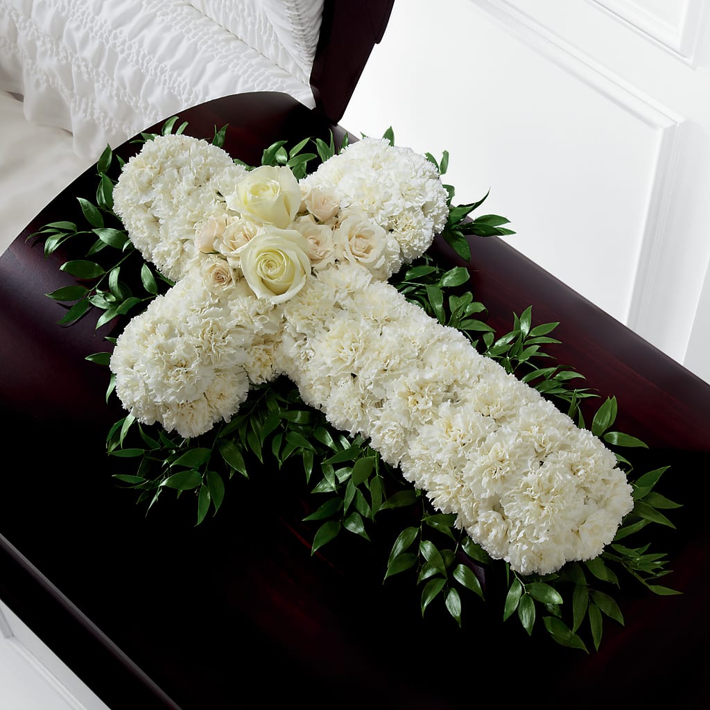 Peaceful Memories Casket Spray (Standard) – Eventos Galindo, Chicago IL