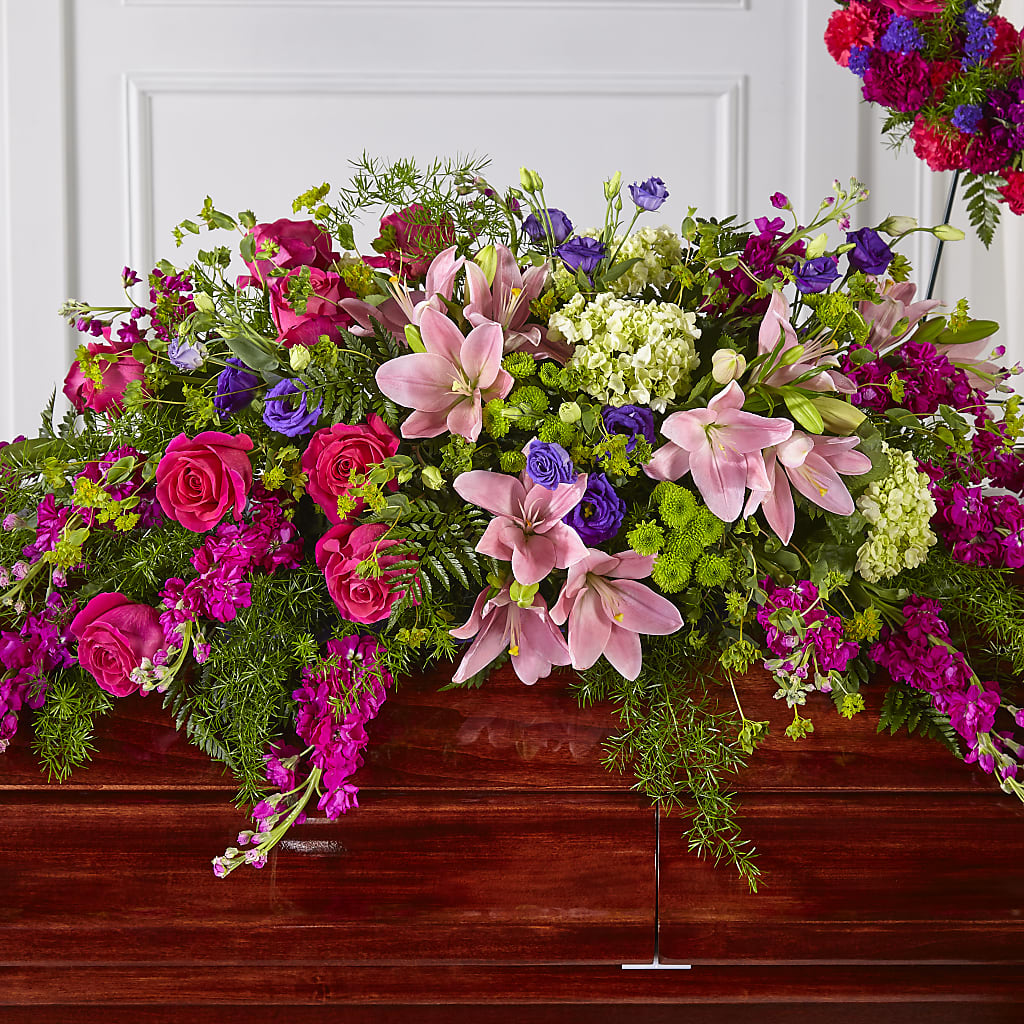 Radiant Tribute Casket Spray – Eventos Galindo, Chicago IL