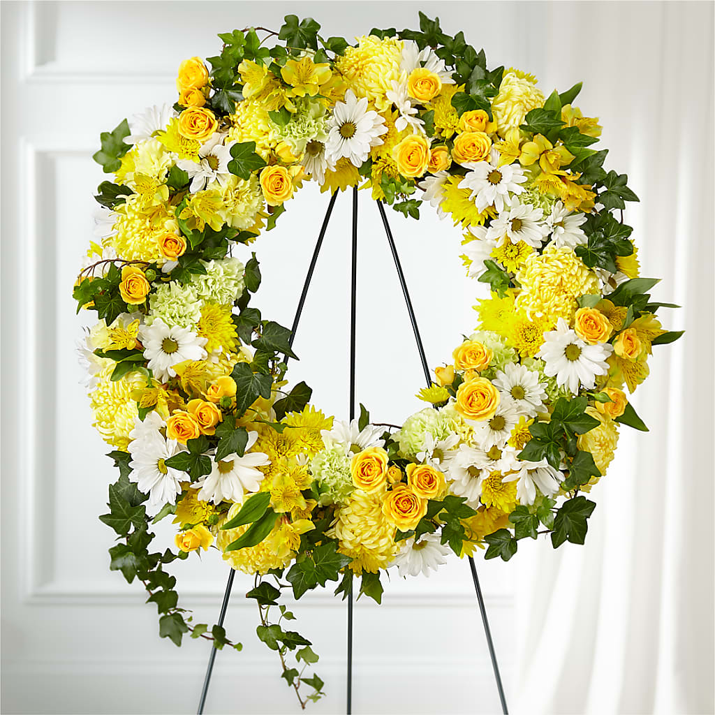 Golden Remembrance Wreath – Eventos Galindo, Chicago IL