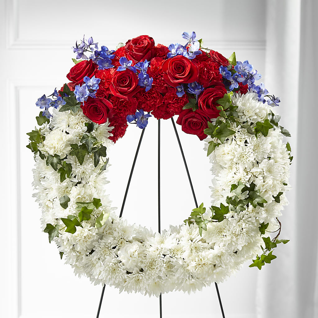 Patriotic Passion Wreath – Eventos Galindo, Chicago IL
