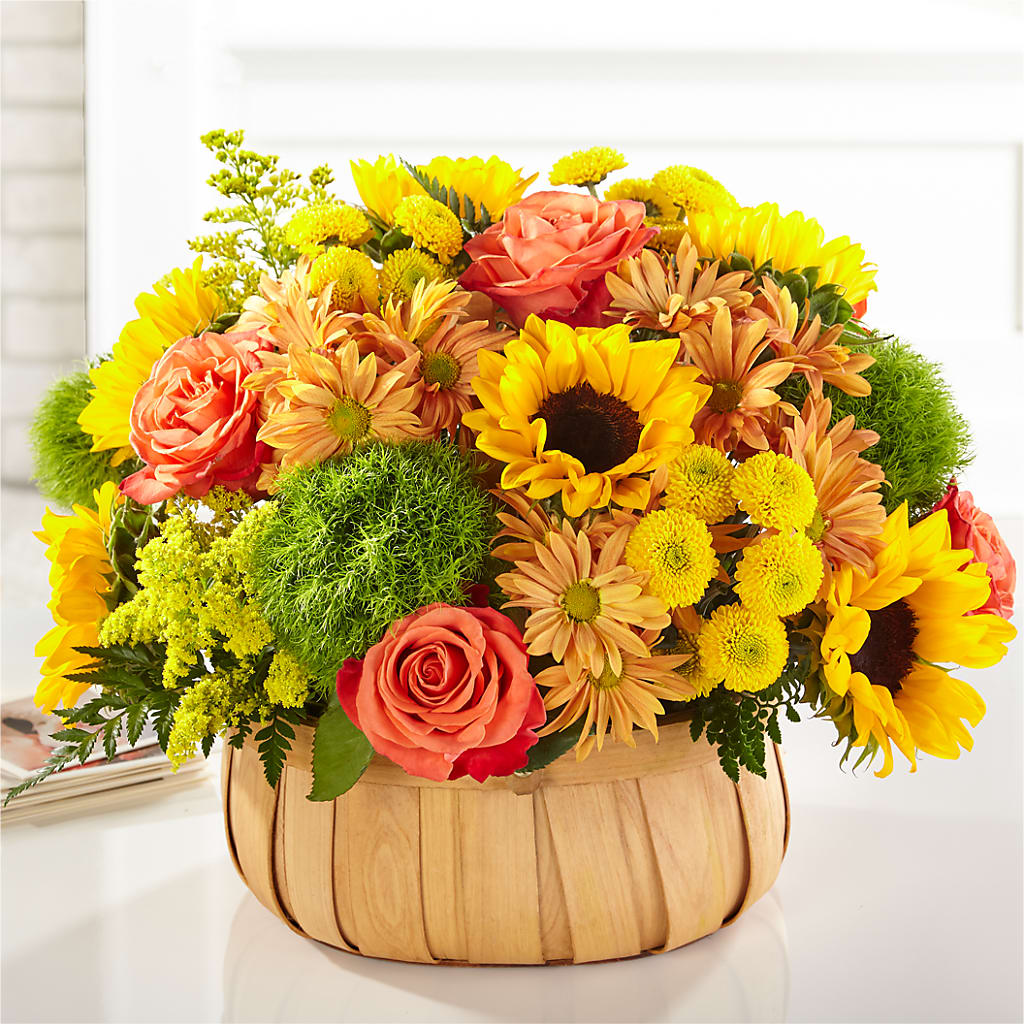 Harvest Sunflower Basket – Eventos Galindo, Chicago IL