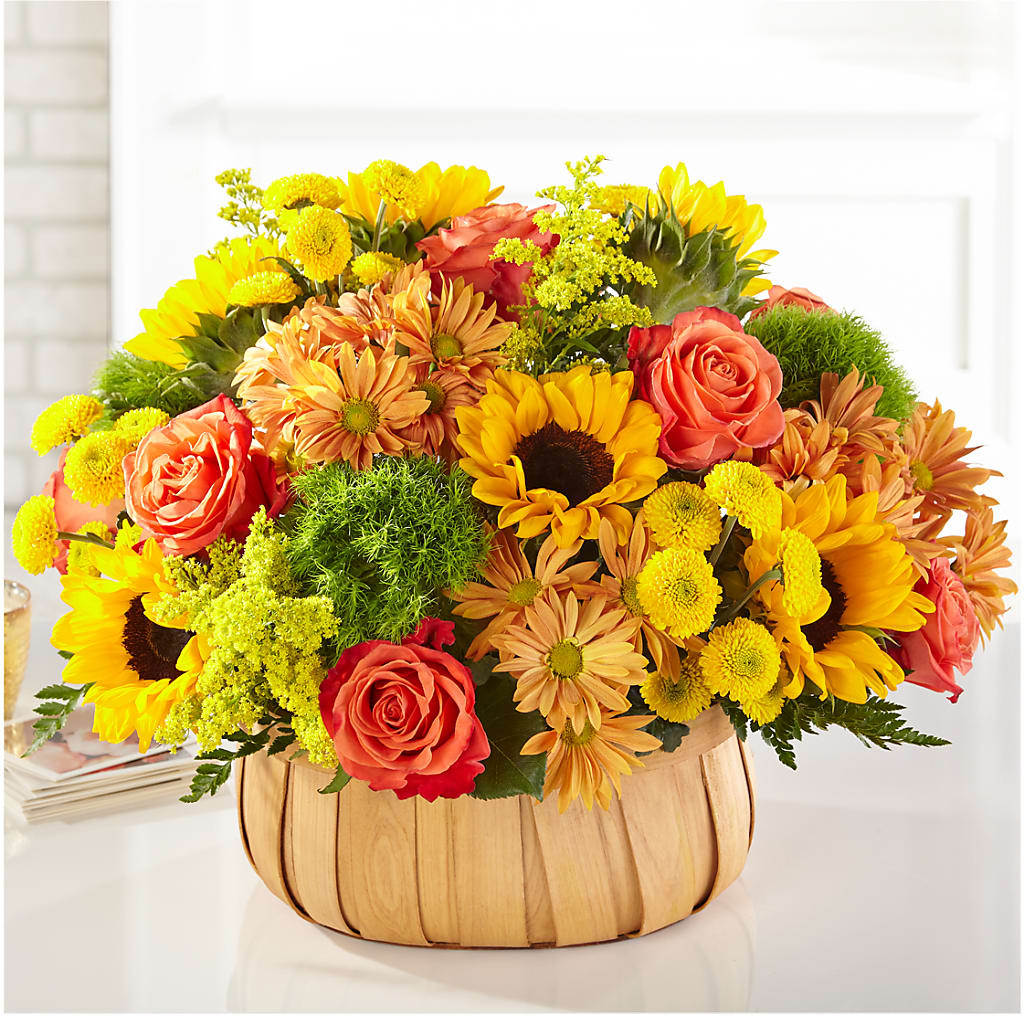 Harvest Sunflower Basket – Eventos Galindo, Chicago IL