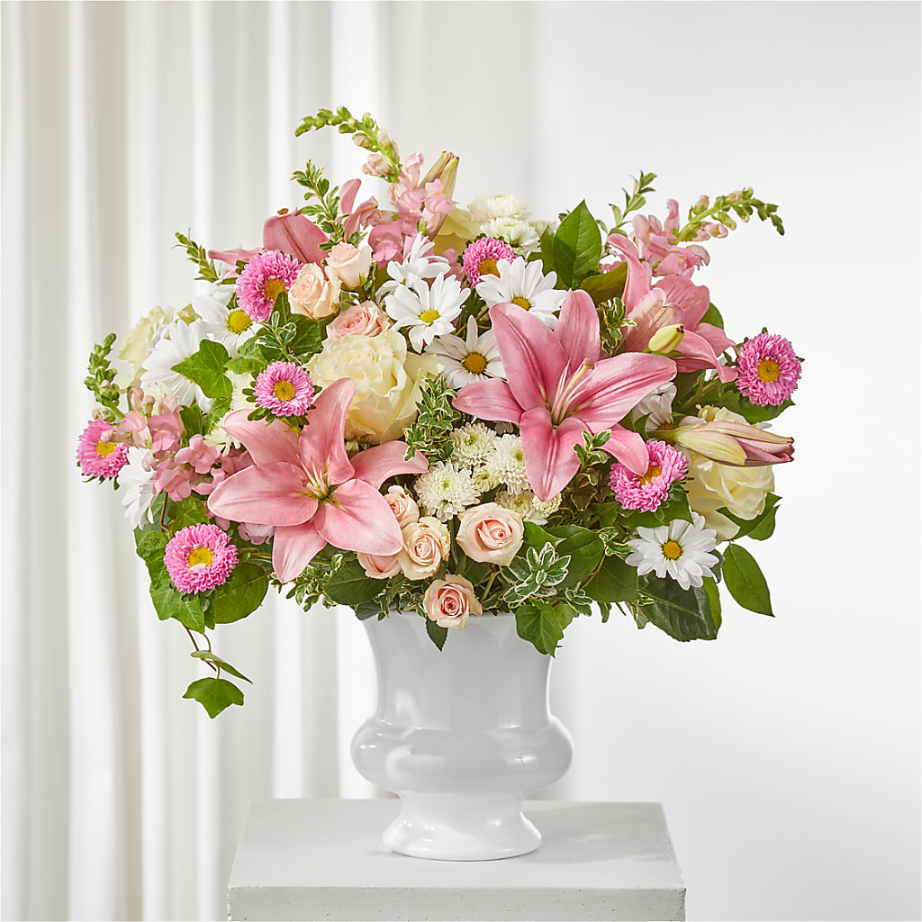 Empathetic Blooms Urn Arrangement – Eventos Galindo, Chicago IL