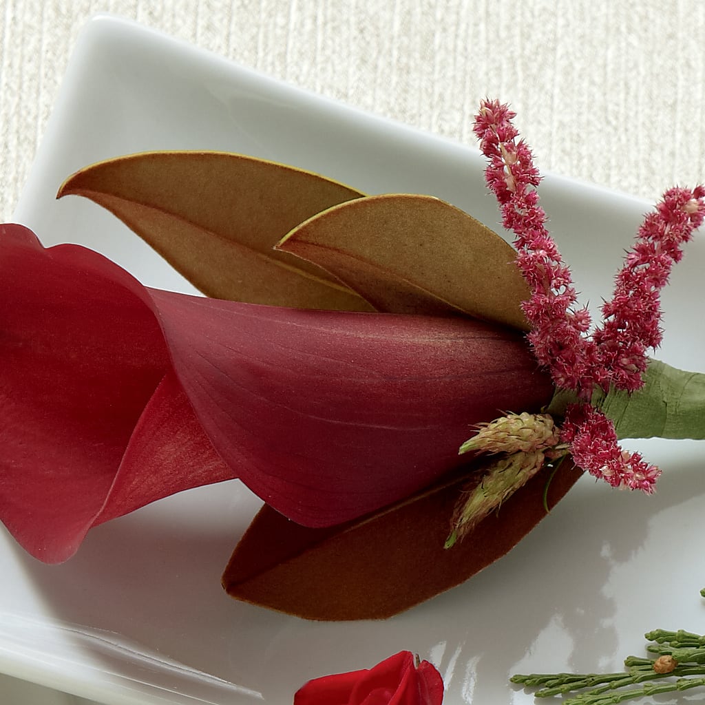 Red Calla Boutonniere – Eventos Galindo, Chicago IL