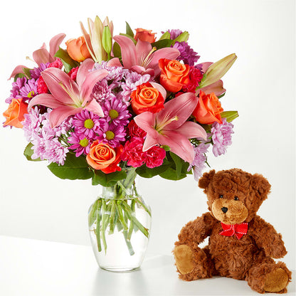 One and Only Bouquet and Bear Bundle –  Eventos Galindo, Chicago IL