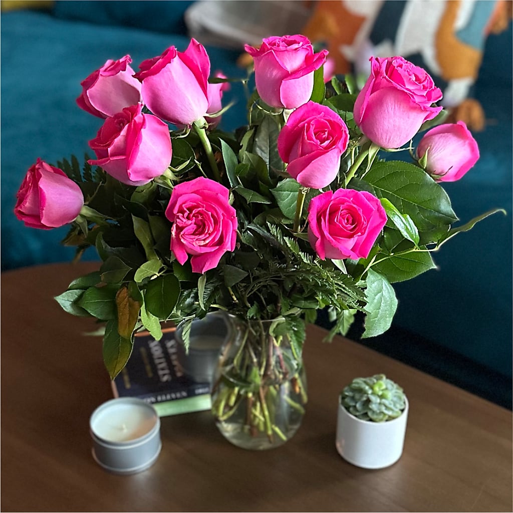 Long Stem Pink Rose Bouquet –  Eventos Galindo, Chicago IL