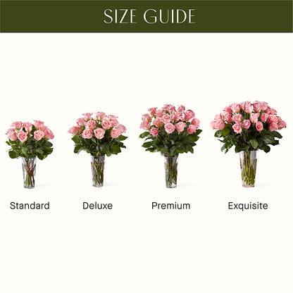 Long Stem Pink Rose Bouquet –  Eventos Galindo, Chicago IL