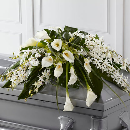 Angel Wings Casket Spray –  Eventos Galindo, Chicago IL