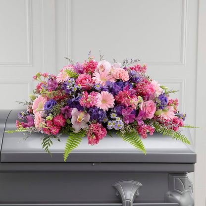 Glorious Garden Casket Spray –  Eventos Galindo, Chicago IL