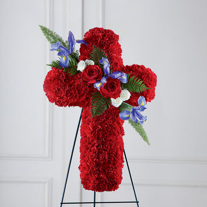 Faithful Hero Floral Cross –  Eventos Galindo, Chicago IL
