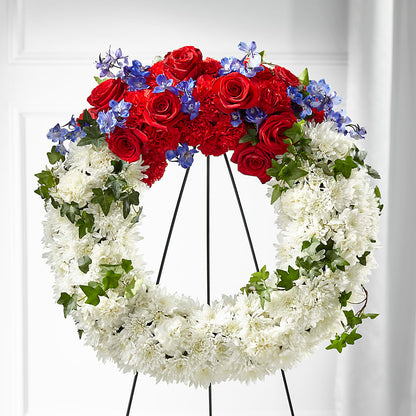 Patriotic Passion Wreath –  Eventos Galindo, Chicago IL