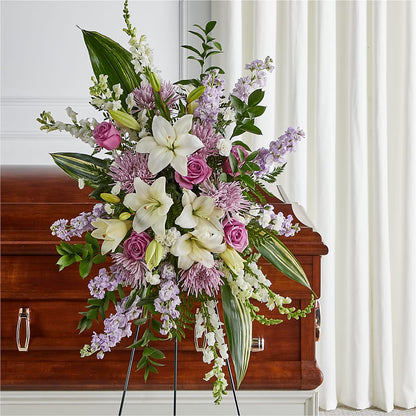 Grateful Hearts Standing Spray –  Eventos Galindo, Chicago IL