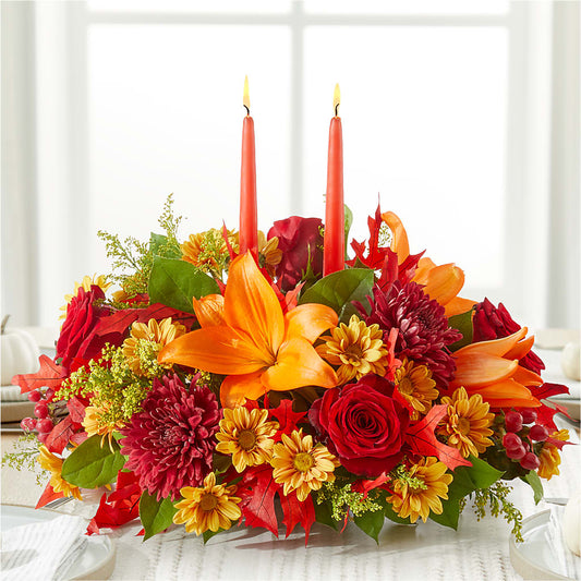 Autumn's Embrace Centerpiece –  Eventos Galindo, Chicago IL