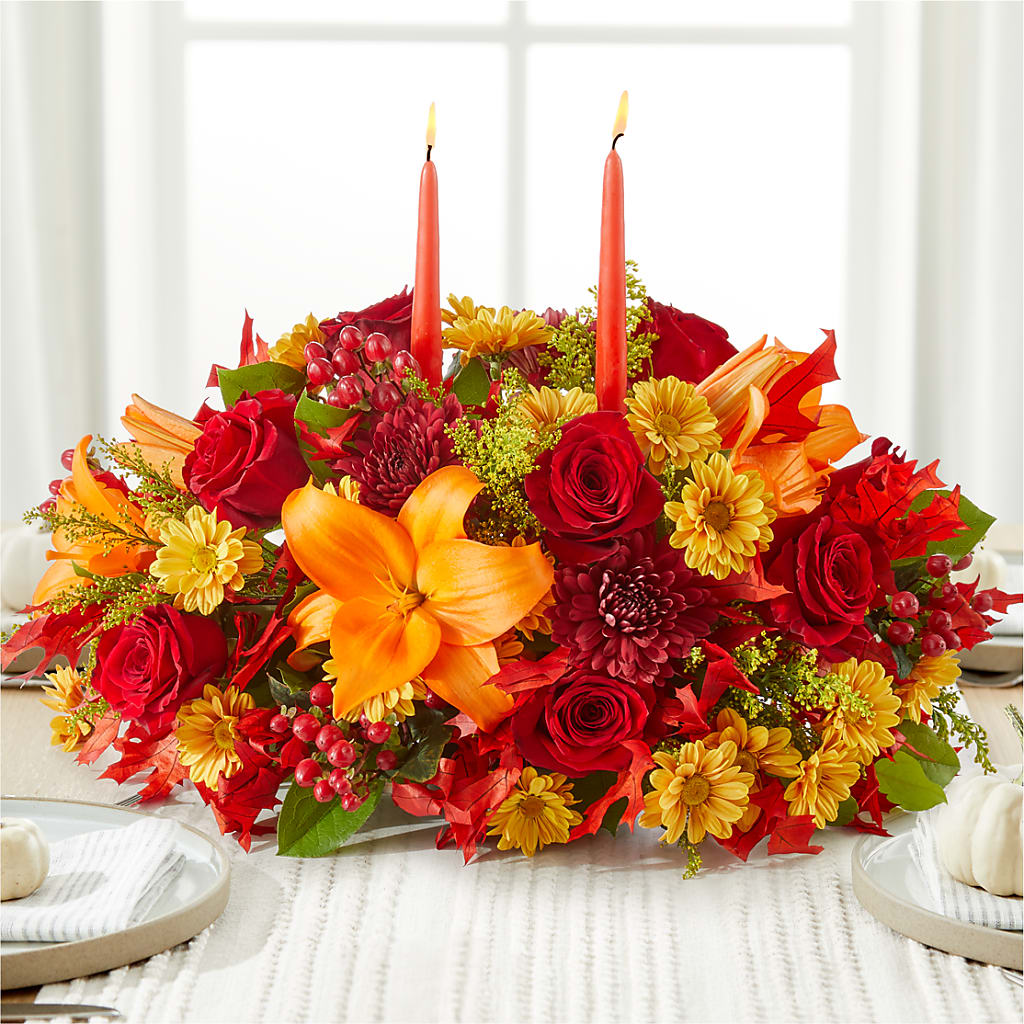 Autumn's Embrace Centerpiece –  Eventos Galindo, Chicago IL