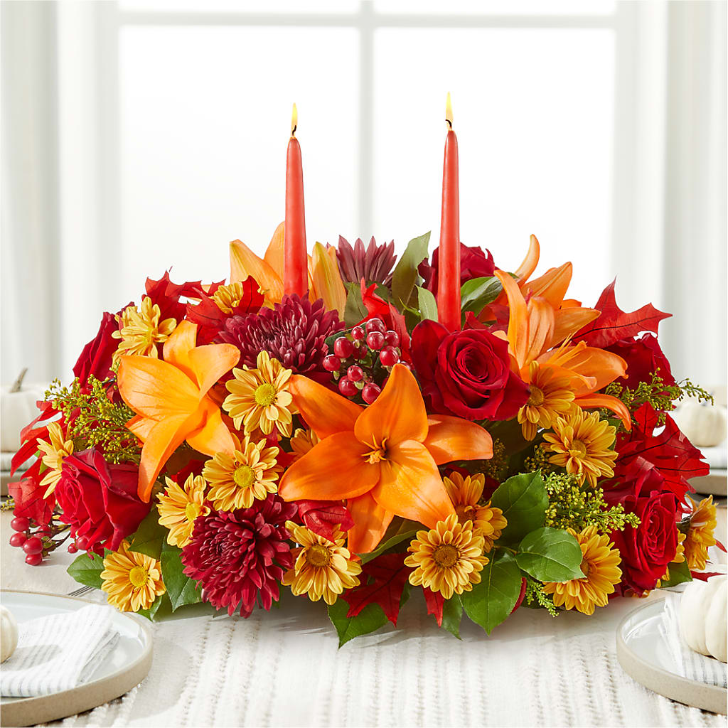 Autumn's Embrace Centerpiece –  Eventos Galindo, Chicago IL
